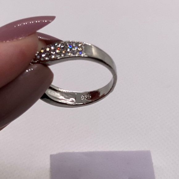 New Beautiful Sterling Silver 925 Engagement Wedding Promise Ring - Picture 7 of 8